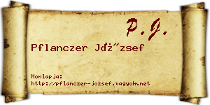 Pflanczer József névjegykártya